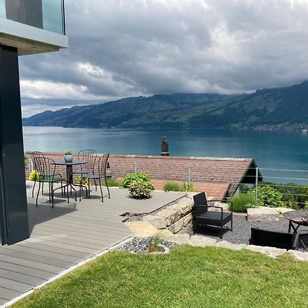 Moderne Unterkunft Mit Panoramablick Auf Thunersee Krattigen Εξωτερικό φωτογραφία