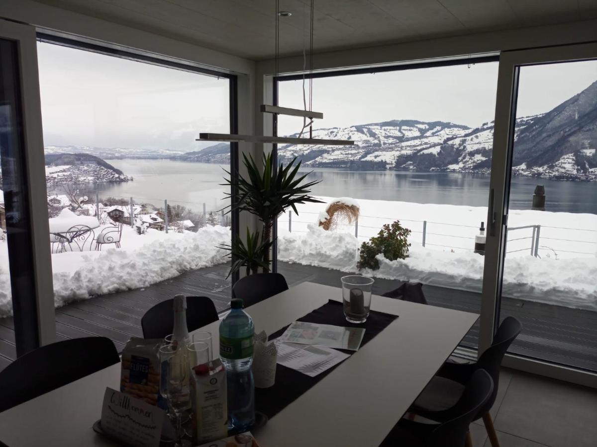 Moderne Unterkunft Mit Panoramablick Auf Thunersee Krattigen Εξωτερικό φωτογραφία