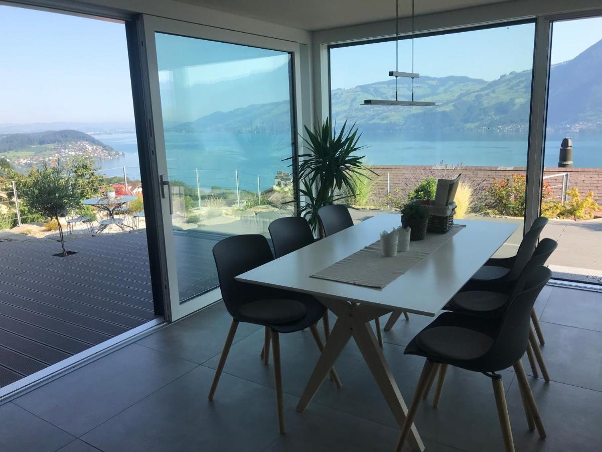 Moderne Unterkunft Mit Panoramablick Auf Thunersee Krattigen Εξωτερικό φωτογραφία