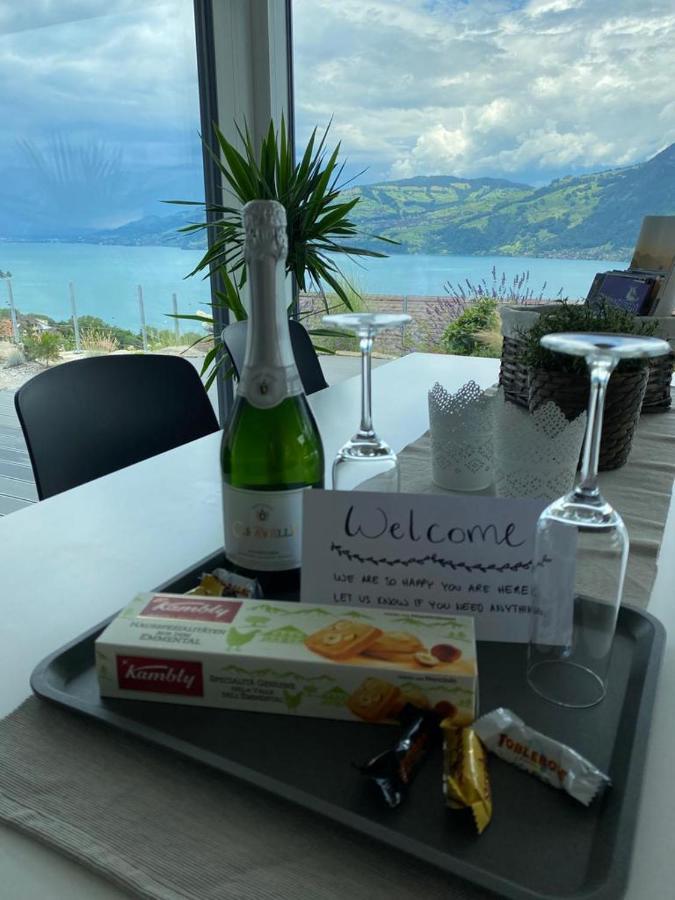 Moderne Unterkunft Mit Panoramablick Auf Thunersee Krattigen Εξωτερικό φωτογραφία