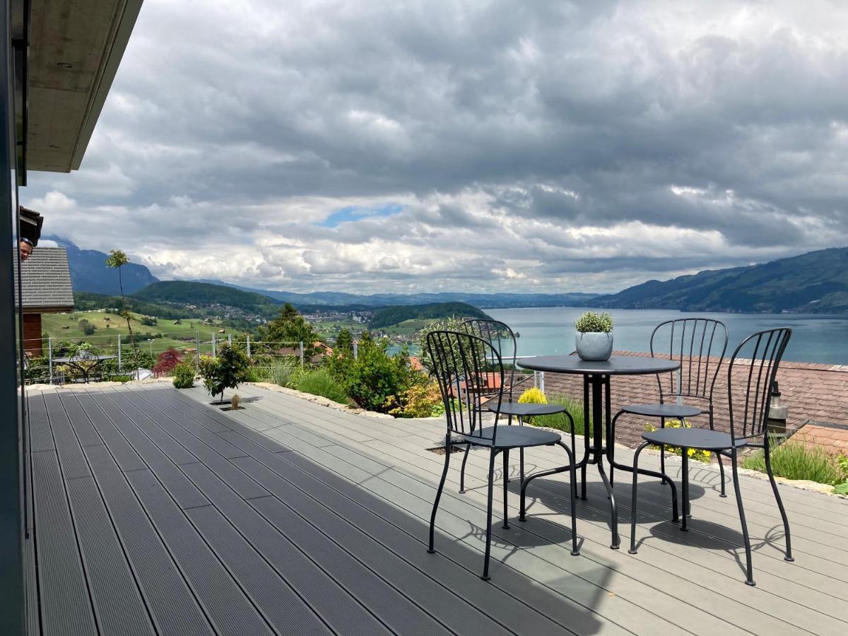 Moderne Unterkunft Mit Panoramablick Auf Thunersee Krattigen Εξωτερικό φωτογραφία