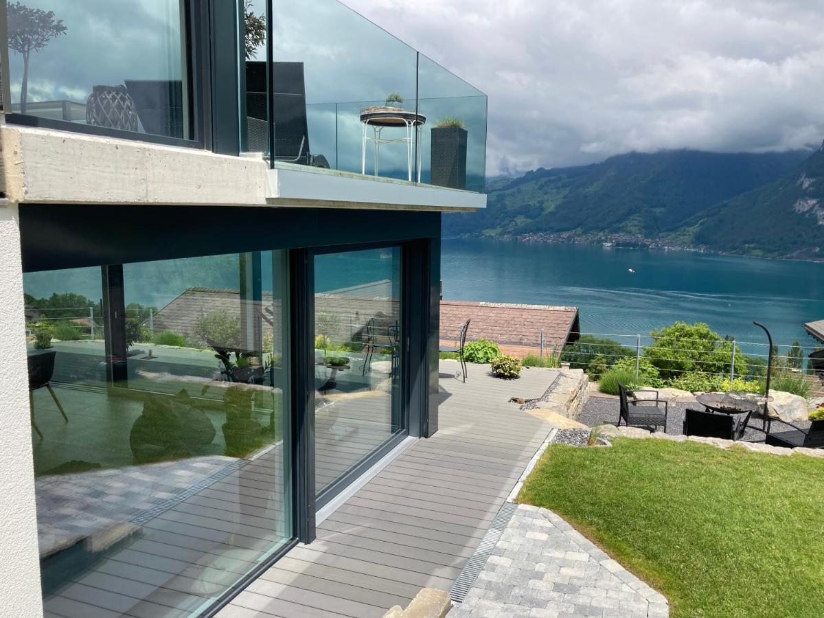 Moderne Unterkunft Mit Panoramablick Auf Thunersee Krattigen Εξωτερικό φωτογραφία