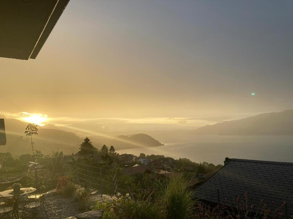 Moderne Unterkunft Mit Panoramablick Auf Thunersee Krattigen Εξωτερικό φωτογραφία