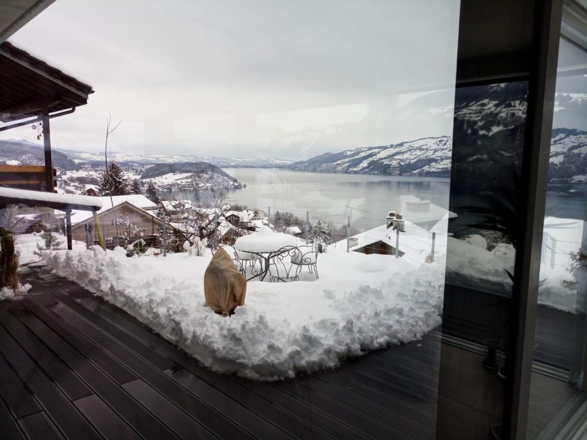 Moderne Unterkunft Mit Panoramablick Auf Thunersee Krattigen Εξωτερικό φωτογραφία