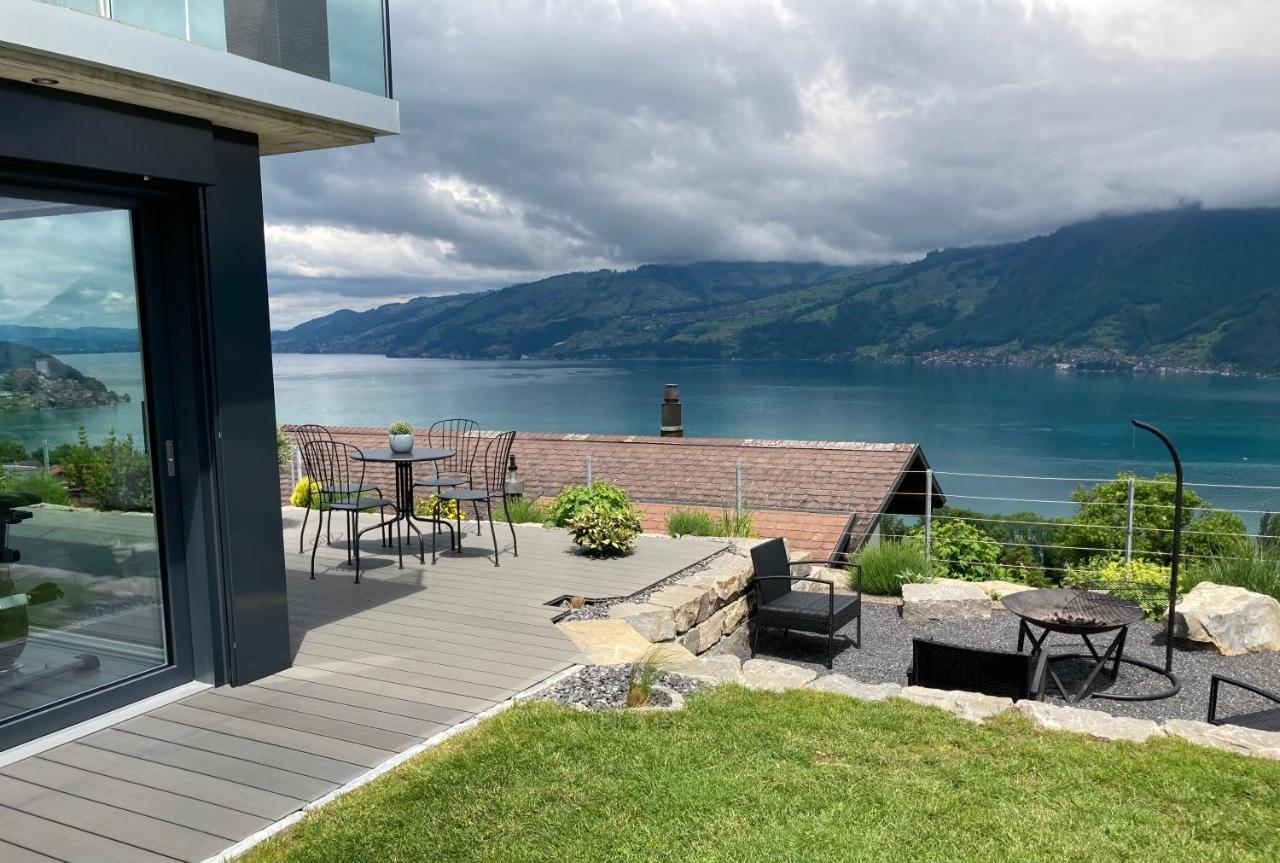 Moderne Unterkunft Mit Panoramablick Auf Thunersee Krattigen Εξωτερικό φωτογραφία